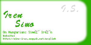 iren simo business card